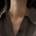 Geometric oval pendant necklace with jelly opal stone in silver setting with gold or white gold finish