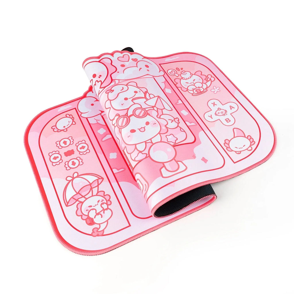 Hexagonal dragon crane machine cartoon anime design large cloth mouse pad measuring 75 by 40 centimetres