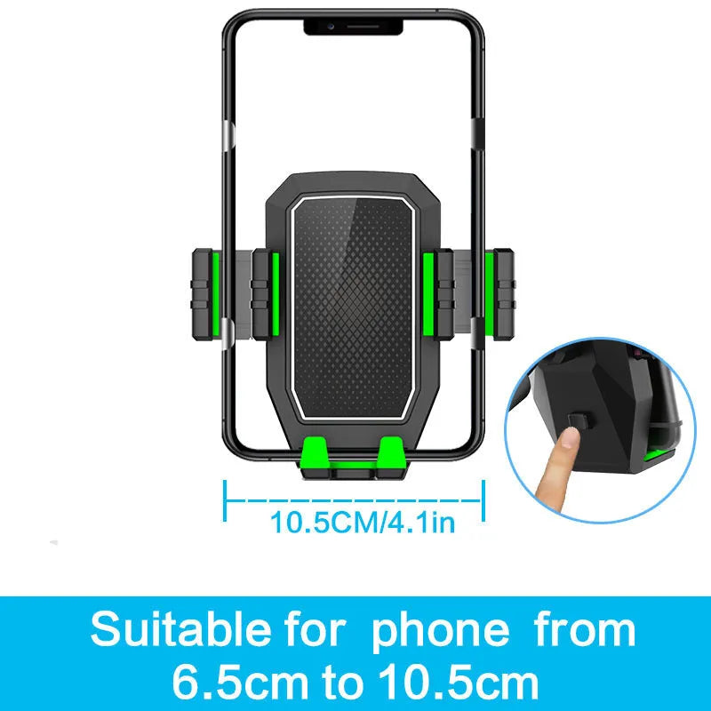 Green or grey A02 model car drink rack and mobile phone holder made from ABS/PC plastic.