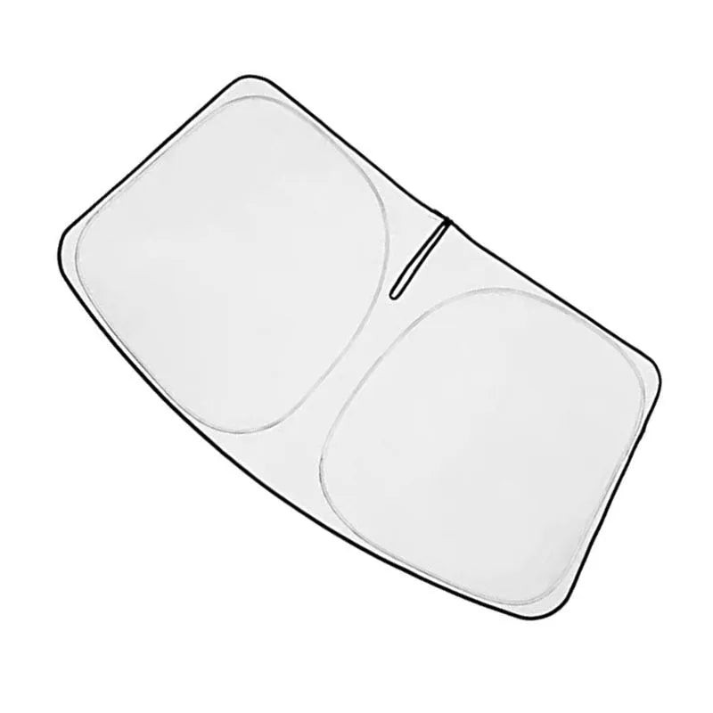 Silver tape car windshield sunshade cover designed for a NOAH XOVY 90 series vehicle.
