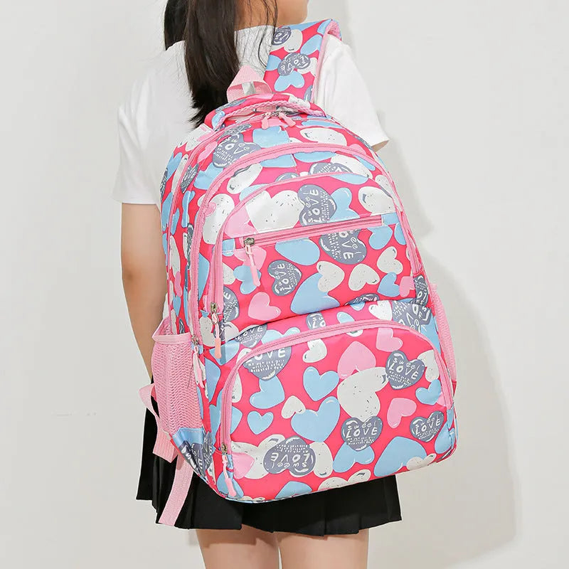 Student backpack with air pillow belt system in Oxford cloth construction showing blue colour option