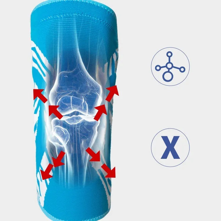 Men's black basketball knee pads with compression fit and kneecap protection