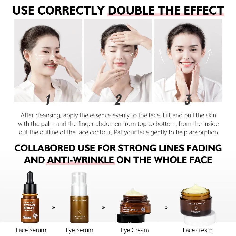 30ml retinol facial serum for reducing dry lines and fine lines