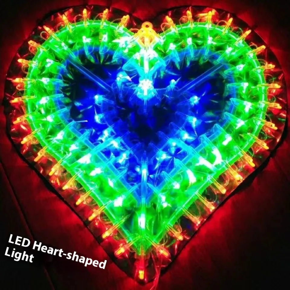 Outdoor decorative string lights with peacock, heart, sunflower and star shapes for Christmas garden decoration