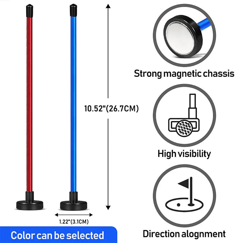 Magnetic baseball bar golf alignment trainer in aluminium alloy with blue and red colour options