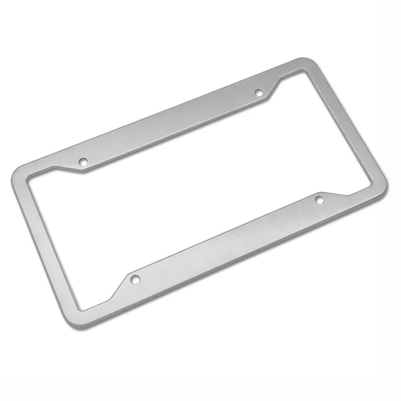 Aluminium alloy licence plate frame in black, silver, grey or stainless steel finish