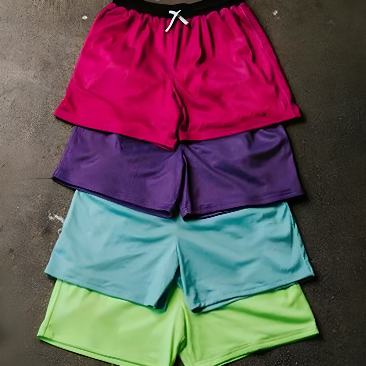 Men's solid colour mesh quick-drying sports shorts for summer running and fitness activities