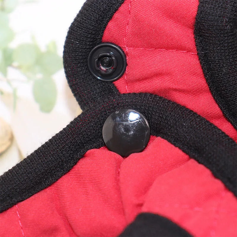 Cotton sleeveless dog vest in Apricot, Blue or Red, sizes XS to XXL with 20-45cm back length