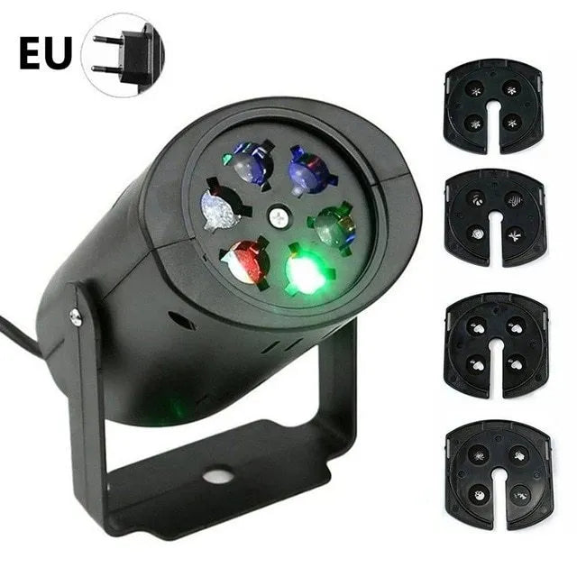 KD Kodi KD04 black LED stage light with four graphic flash laser patterns for indoor use
