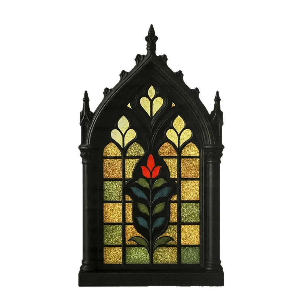 Black wooden Gothic arch door frame wall rack in one of three colour finishes: BS4468, Bs4574, or MS11003.