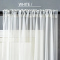 Modern black cotton linen blend vertical curtain 150cm wide by 250cm long