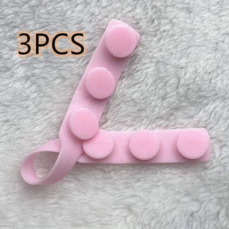 Silicone elastic cord extension strap 1.5cm width in grey, red, black, and blue on white background