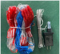American flag net light, 2 m x 1 m, US flag Net Light colour, festival string grid light with PVC shell and IP44 protection.