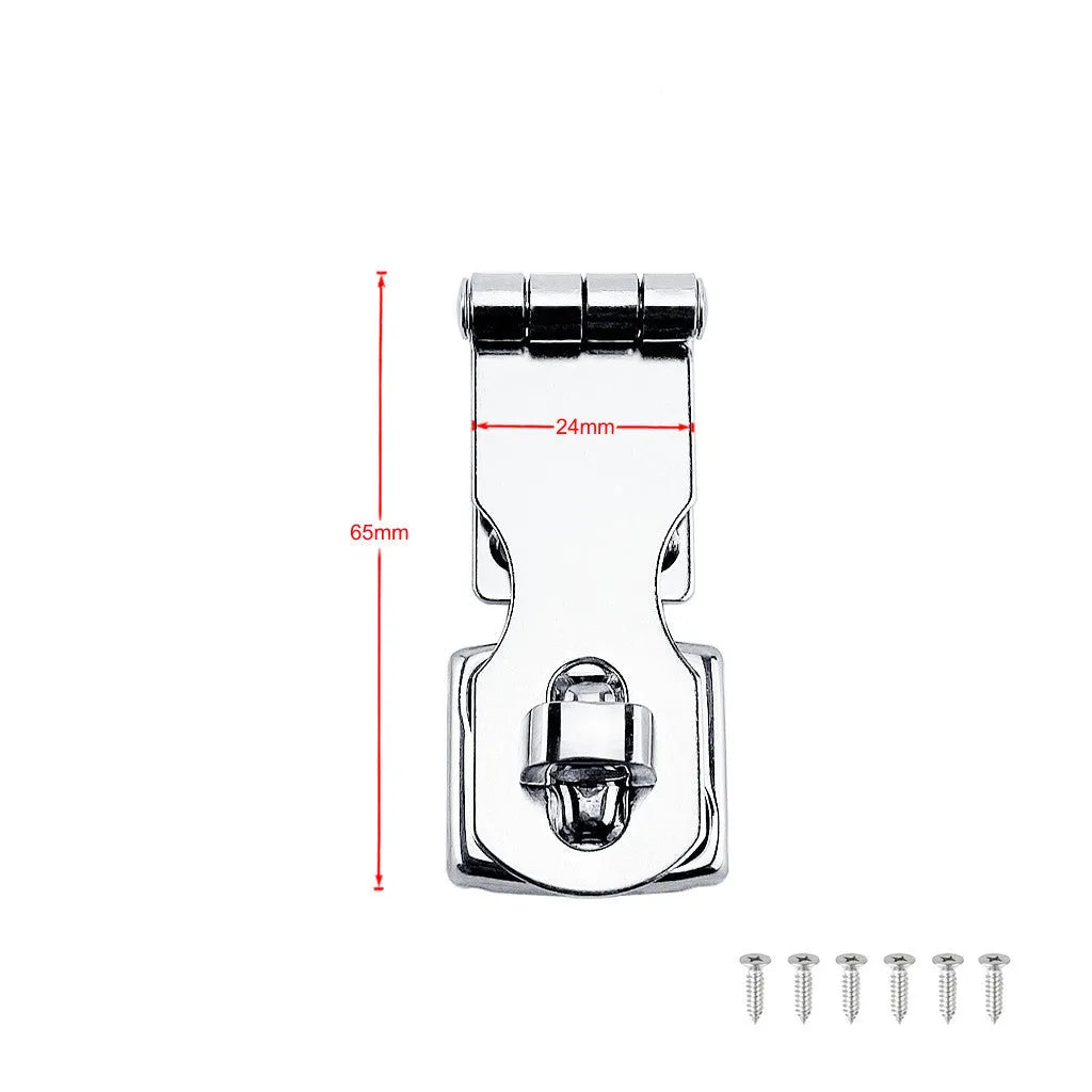 Silver 304 stainless steel lock hasp bolt with mirror finish for doors and cabinets