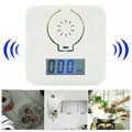White wireless carbon monoxide alarm for wall mounting with 1.5-metre detection distance