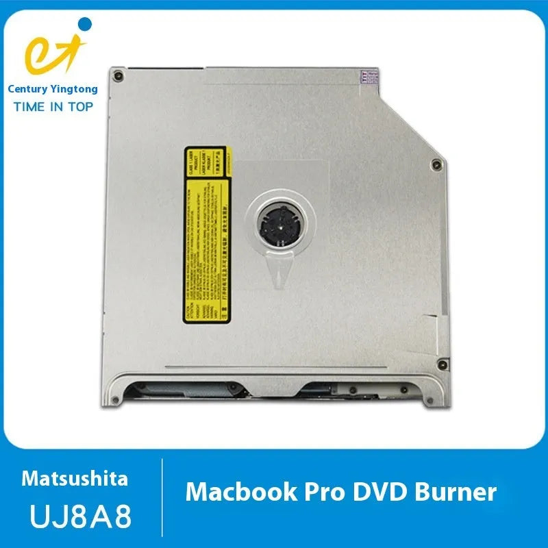 MacBook Pro 13 laptop built-in optical drive with silver housing showing SATA connection interface