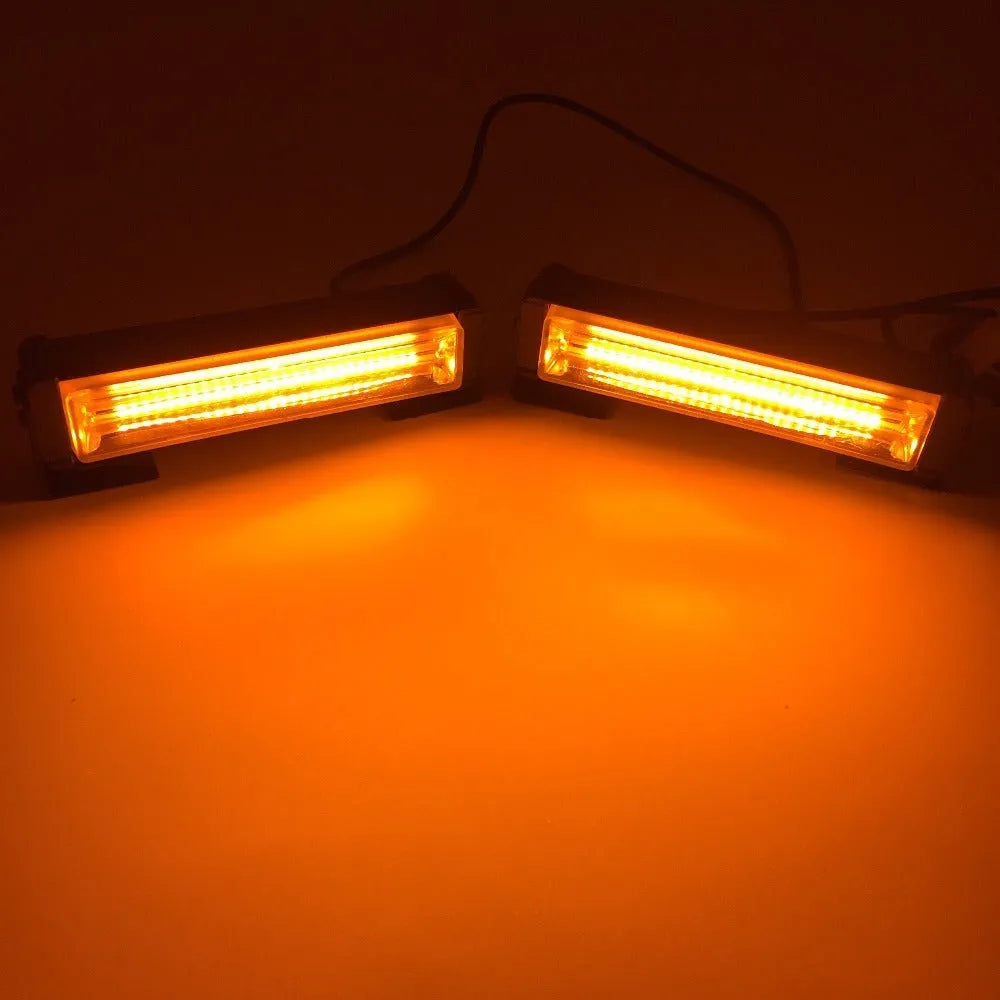 Amber yellow vehicle strobe warning light with aluminium alloy housing and 160mm diameter