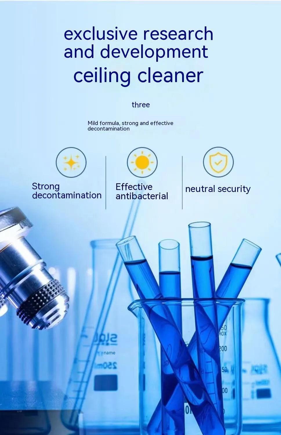 Wash free fabric roof foam decontamination cleaner bottles with cleaning towels and sponge wipes for interior ceiling cleaning