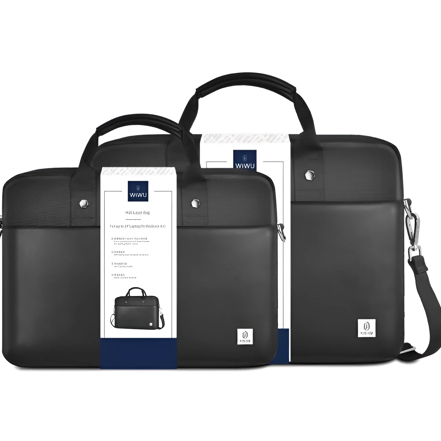 Black multi-pocket laptop backpack with separate computer compartment and organisers