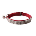 Flocking cat collar with elastic buckle and gang drill in multiple colour options