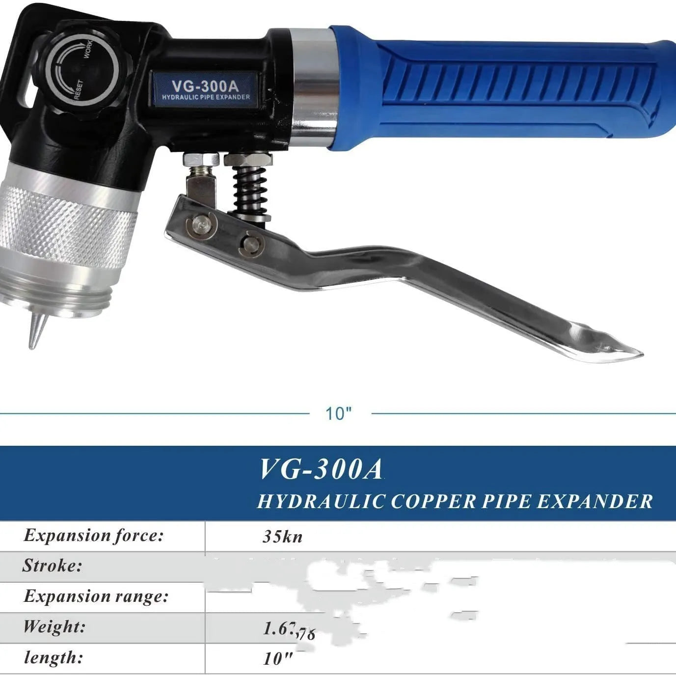 VG-300 style hydraulic tube expander tool for refrigeration maintenance.