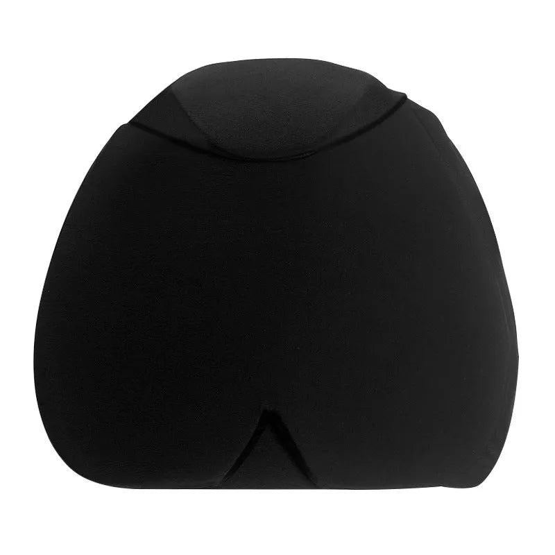 Simple solid colour cold compress cap in black, shown fully enclosed for head cooling therapy.