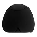 Simple solid colour cold compress cap in black, shown fully enclosed for head cooling therapy.