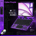 Blue iPad keyboard protective case showing shockproof PC construction for iPad Air 13-inch.