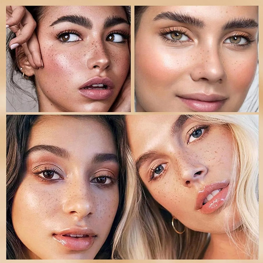 Dark brown waterproof freckle pen with precision tip for natural-looking makeup application.