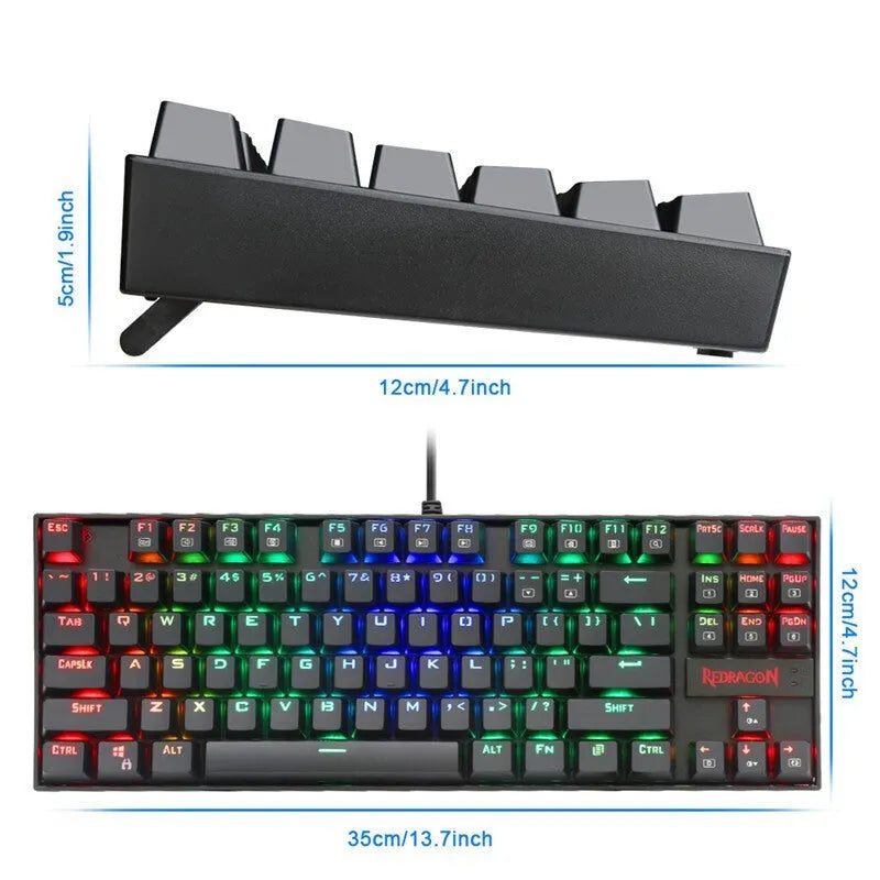 Wired USB gaming keyboard and mouse set with green axis mechanical keyboard, monochrome luminous backlight, black or white