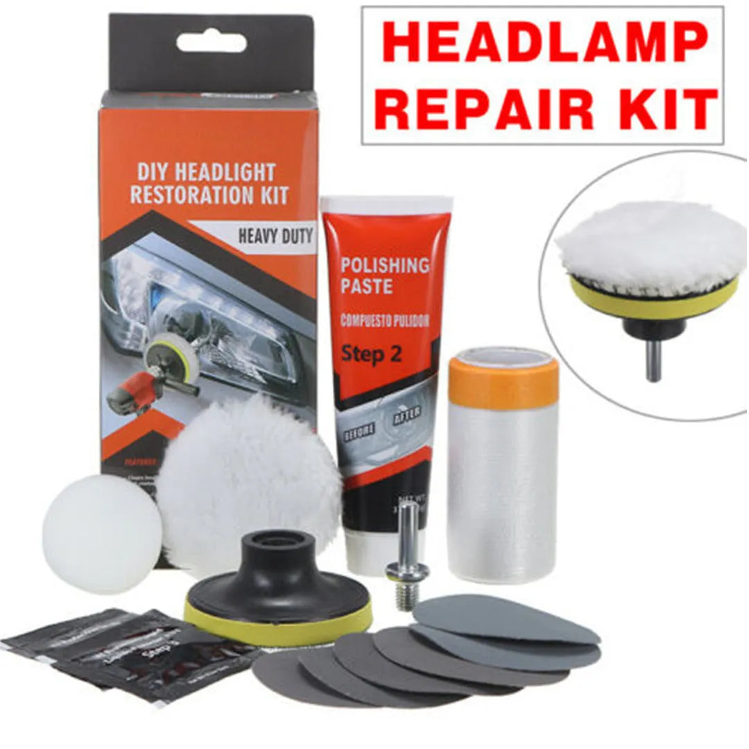 Carbon steel headlight repair tool for vehicle and machine maintenance