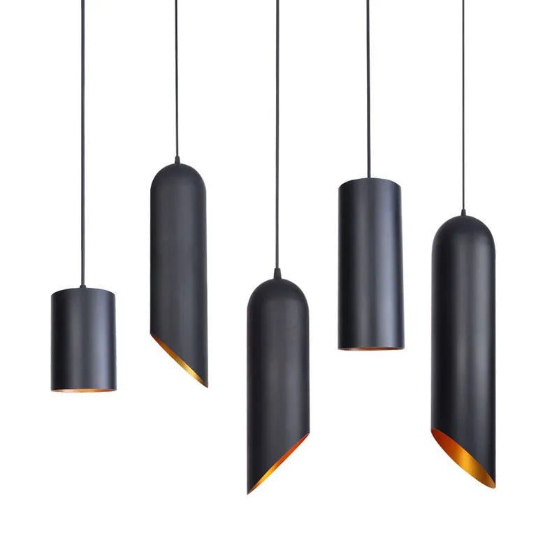 Iron retro industrial chandelier in D8053 matte black finish with choice of suspension length