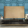 Velvet fabric TV cover towel in various colours draped over a television.