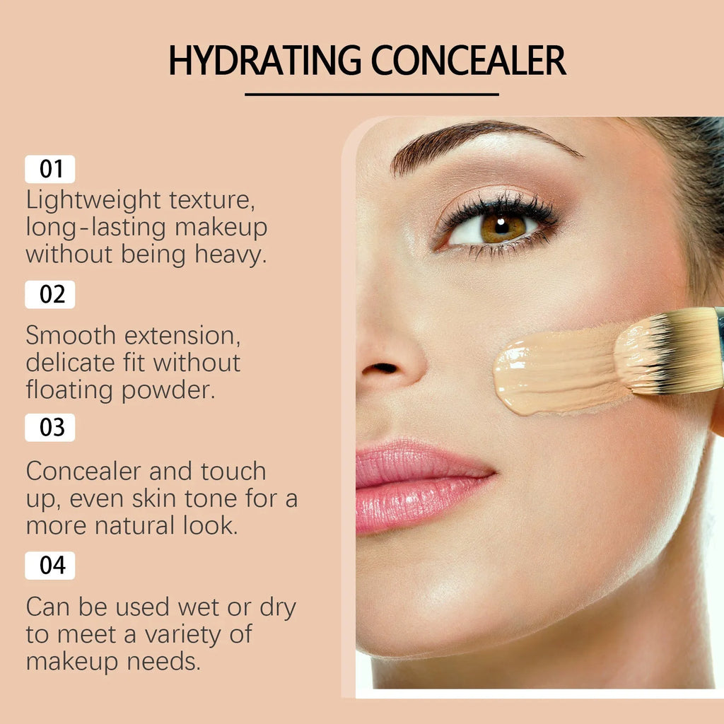 Medium Skin Moisturising Concealer Liquid Foundation bottle, 3.5ml capacity, shown with natural finish.