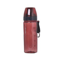 Blue portable sports water cup with a separate compartment for loose-leaf tea.