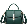 Women's soft PU leather shoulder bag in square vertical design with shoulder strap