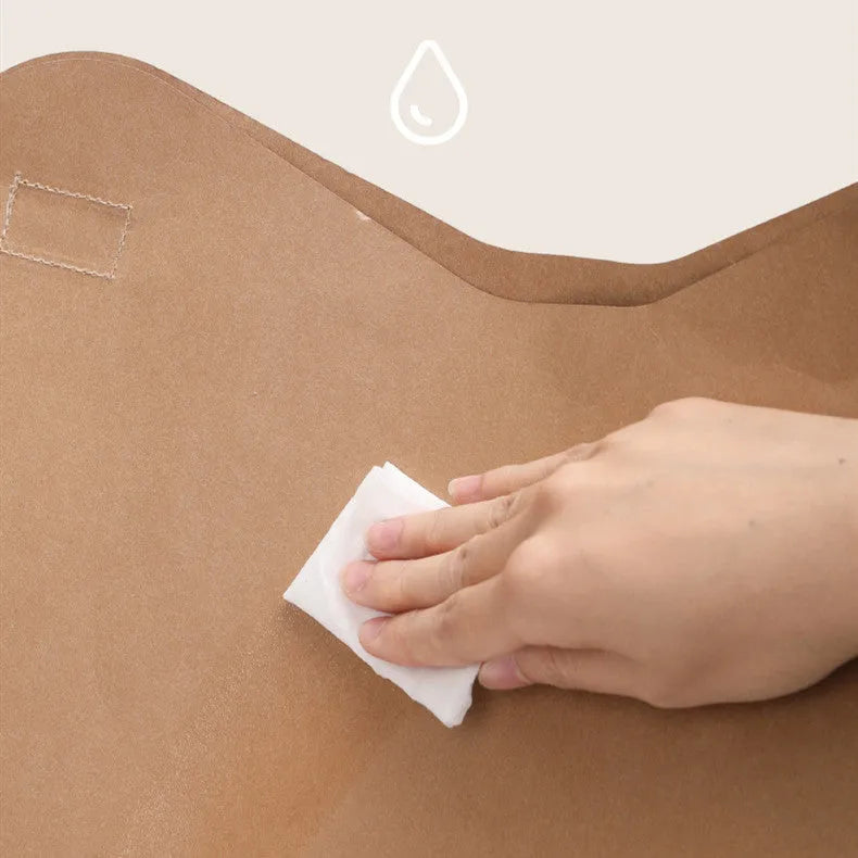 Brown kraft paper cat nest with integrated corrugated paper scratch board, measuring 40x30x53cm