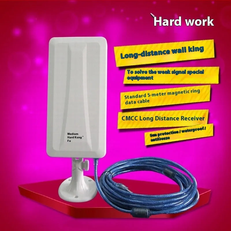 White plastic high power USB wireless network adapter for desktop computers