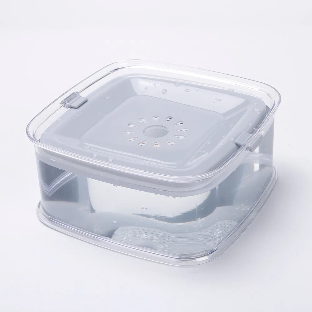Non slip chin dog floating drinking bowl plastic 19x18x8cm automatic feeding bowl sky blue