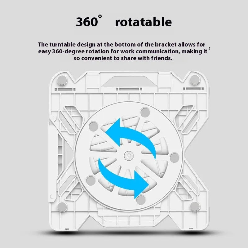 ABS plastic laptop cooling bracket in black or white with adjustable height design