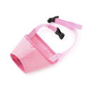 Waterproof anti-bite dog mouth cover in black nylon and PVC with adjustable strap