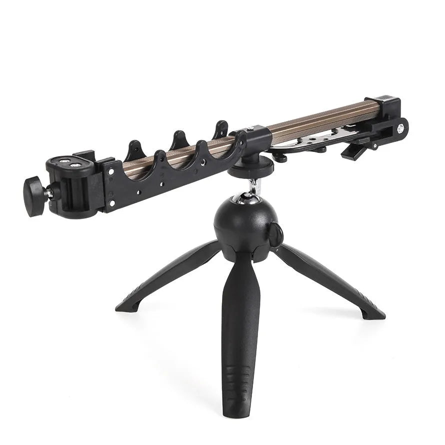 Aluminium alloy ice fishing rod holder bracket with triangle tripod legs