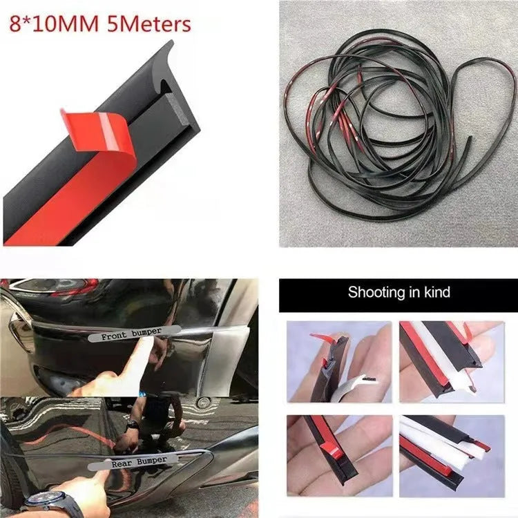 Black and white TPE rubber universal seal strip for car bumpers, machinery, doors and windows.