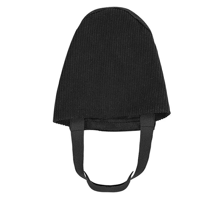 Black bowling shoe cover average size made from polyester PU and flannel for indoor sports use