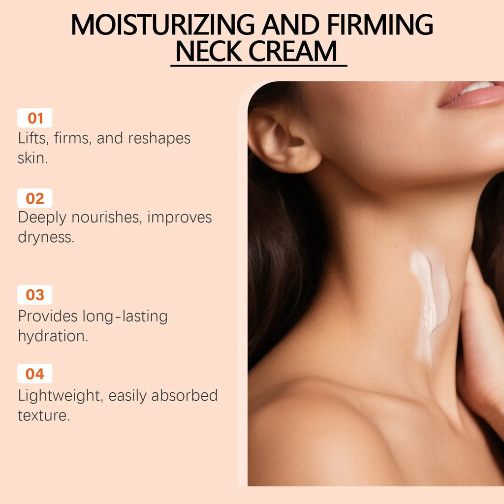 Daily neck contour skin moisturising care cream in 50g jar with 6.3cm packaging