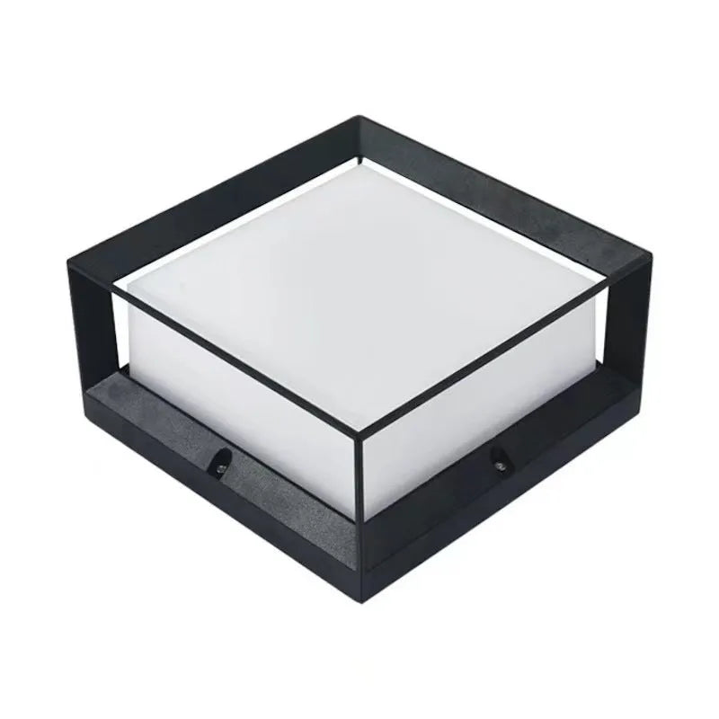 Aluminium solar LED column light for outdoor garden or doorway illumination with IP54 waterproof rating