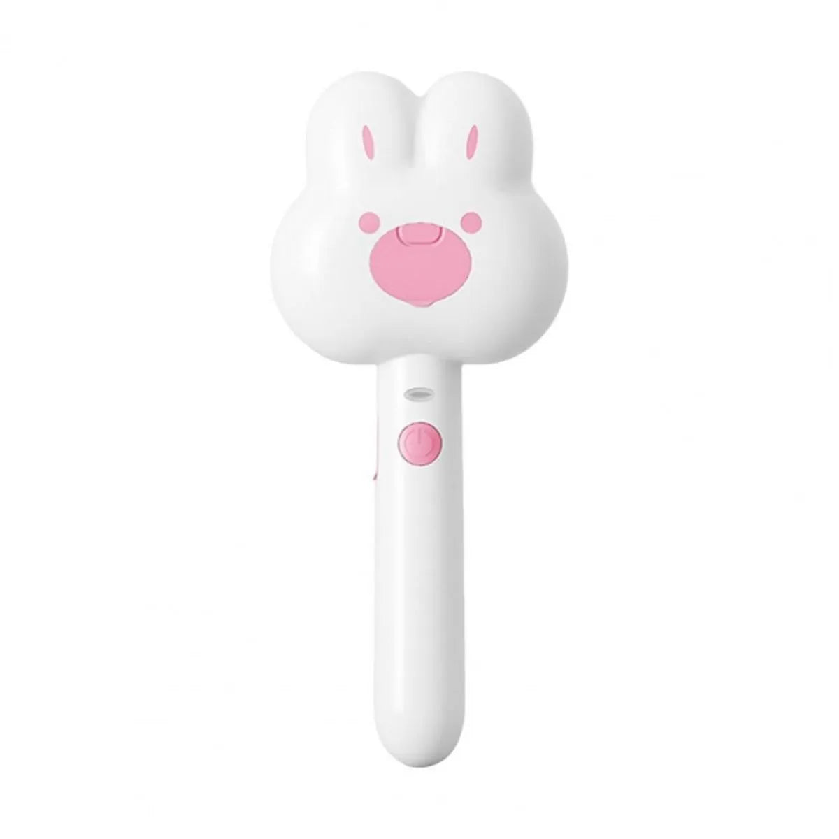 Cartoon design cat steam brush grooming tool with long handle and rounded brush teeth