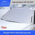 Thickened aluminium foil front windshield snow cover with magnetic attachment for SUV sedan universal fit