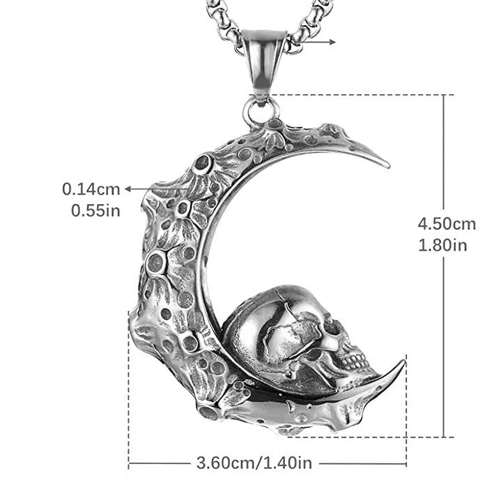 Men's stainless steel necklace with alloy pendant in silver sports style design