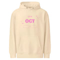 OGT Girl Hoodie in Sandshell colour, polyester leisure hoodie front view